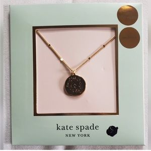Kate Spade Leo in the Stars Zodiac Necklace Gold.